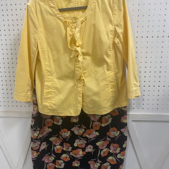 Talbots Yellow Ruffled Blouse - Picture 2 of 5